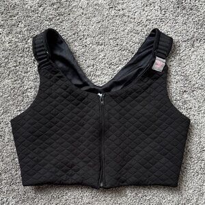 Brilliant Contours Surgical Compression Bra with Quilt Comfort Black Size M